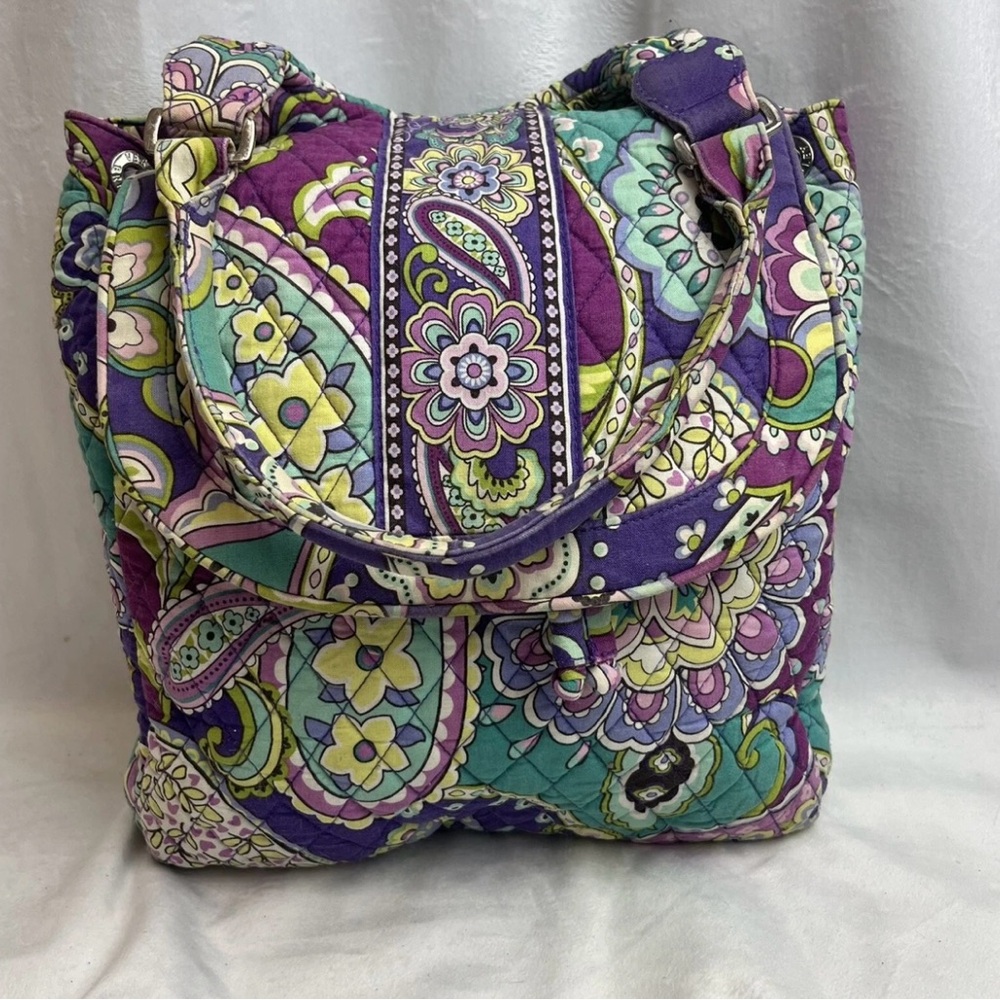 Retired Vera Bradley Heather Pattern Backpack CB Tote Purse 2013 No BP CB Straps